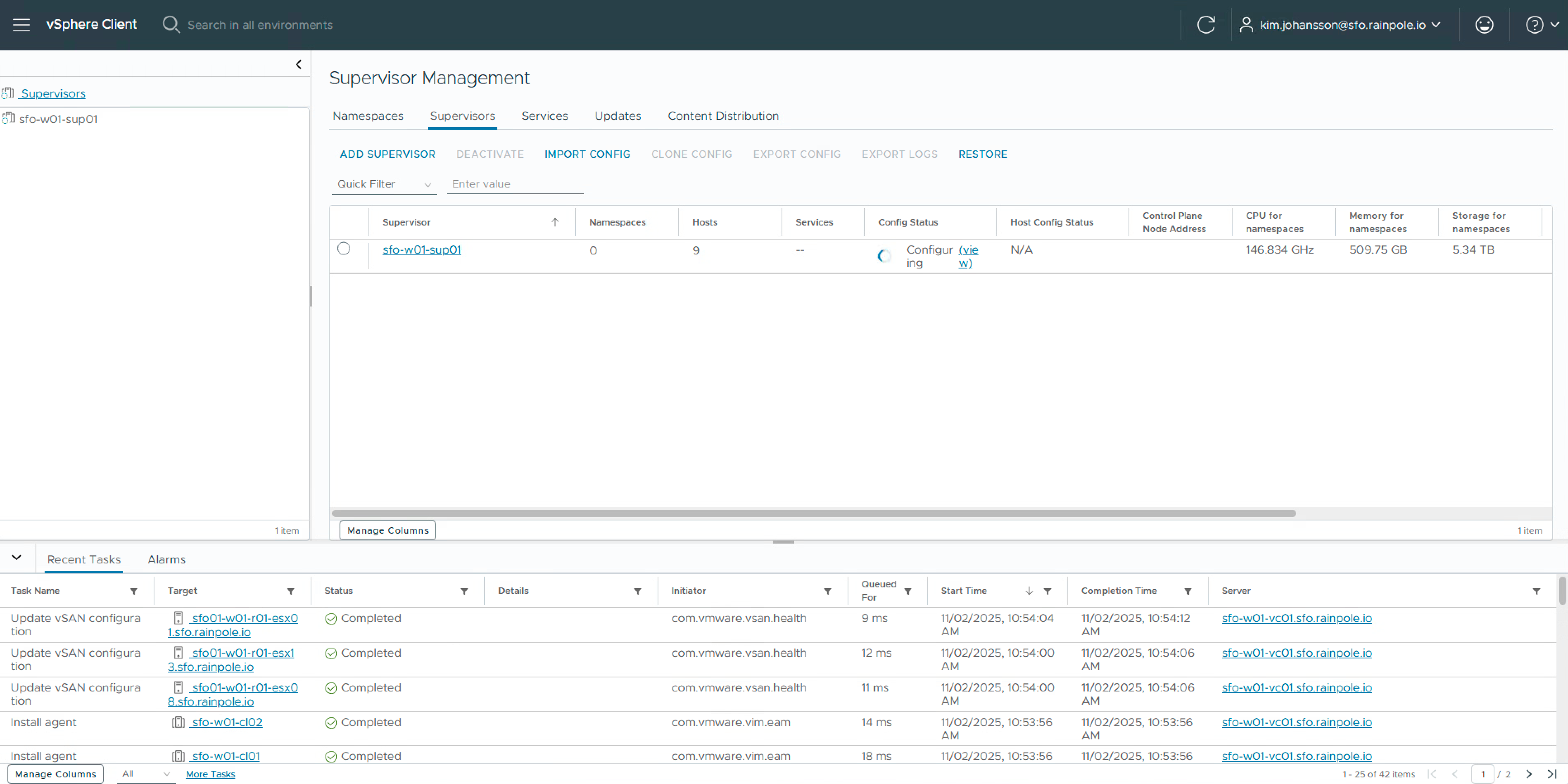 Vcf Supervisor VCF9 – Enable Supervisor using 3 Zones – Every day is a learning day